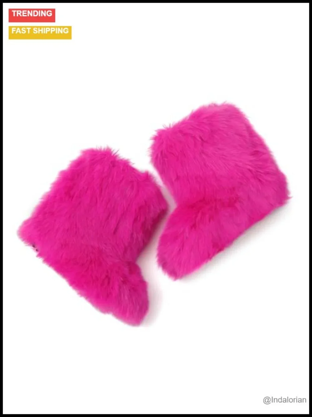 Faux Fur Platform Ankle Boots Winter Snow Fluffy Round Toe Y2k